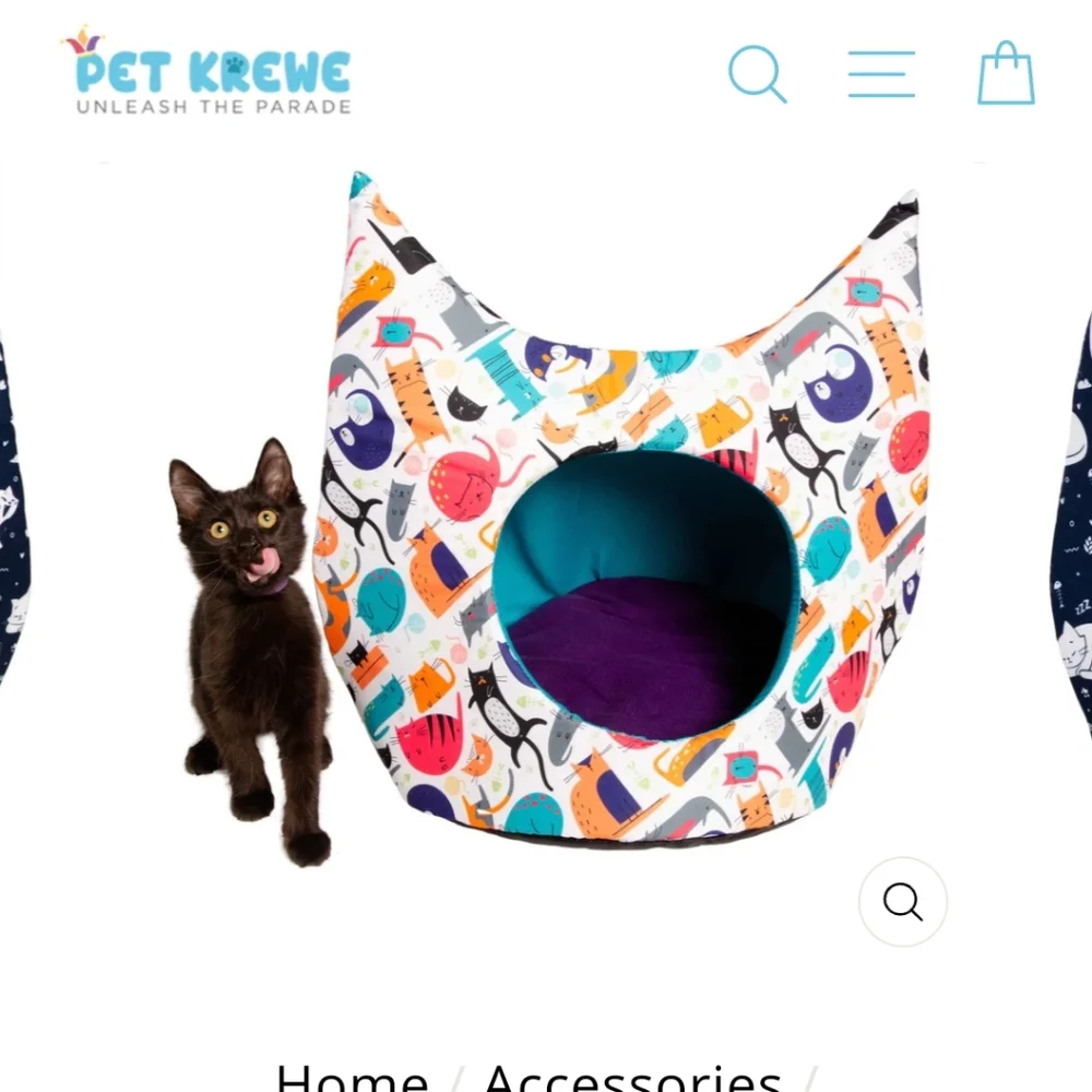 Pet Krewe Modern Cat Cave Bed